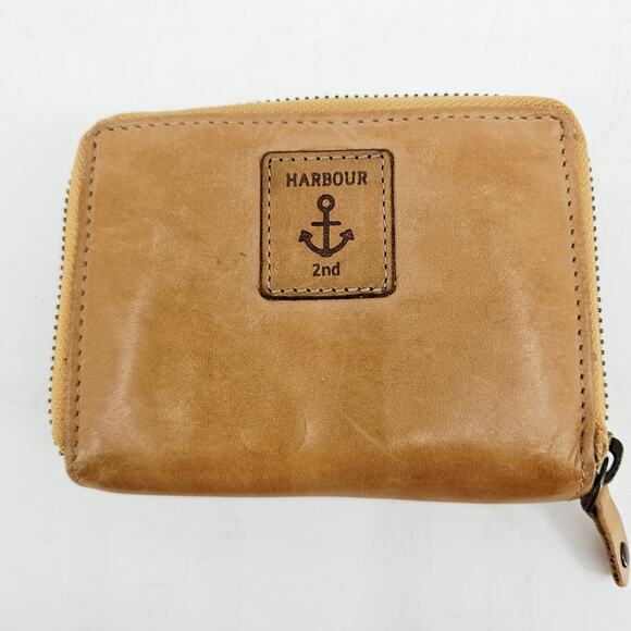 Harbour 2nd Women’s Gold Cognac Tan Amber Genuine Leather Wallet - Picture 2 of 9